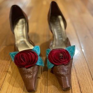 European leather heels